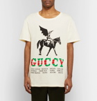 Gucci - Printed Cotton-Jersey T-Shirt - Men - Cream