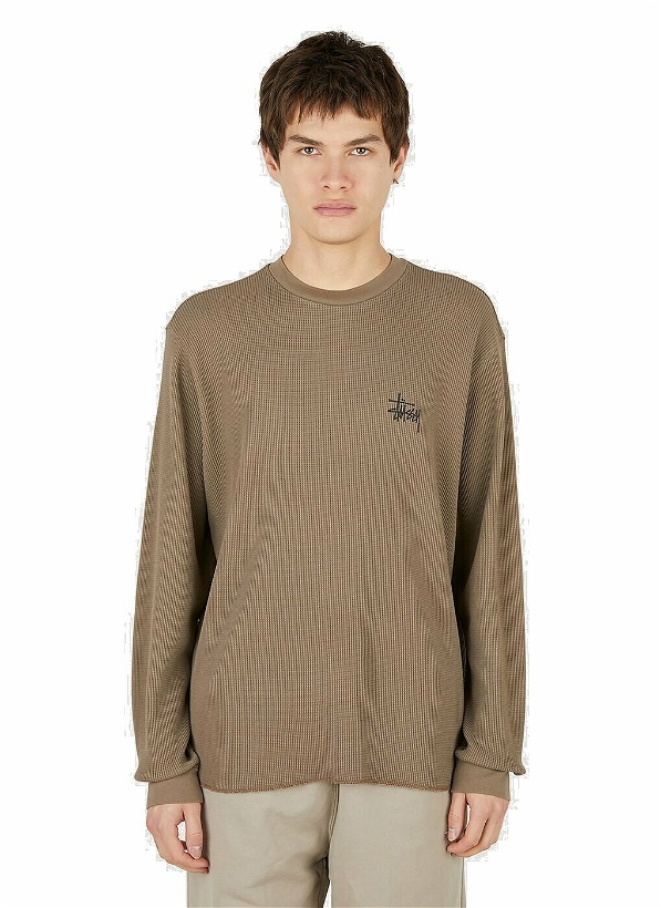 Photo: Stüssy O'Dyed Long Sleeve Thermal T-Shirt male Brown