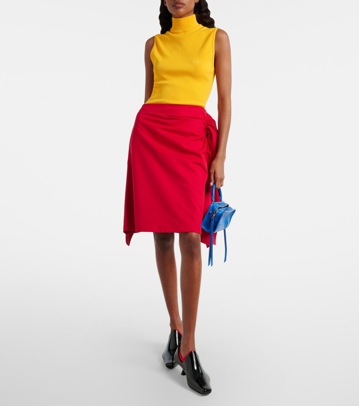 Loewe Cotton and silk gabardine miniskirt
