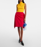 Loewe Cotton and silk gabardine miniskirt