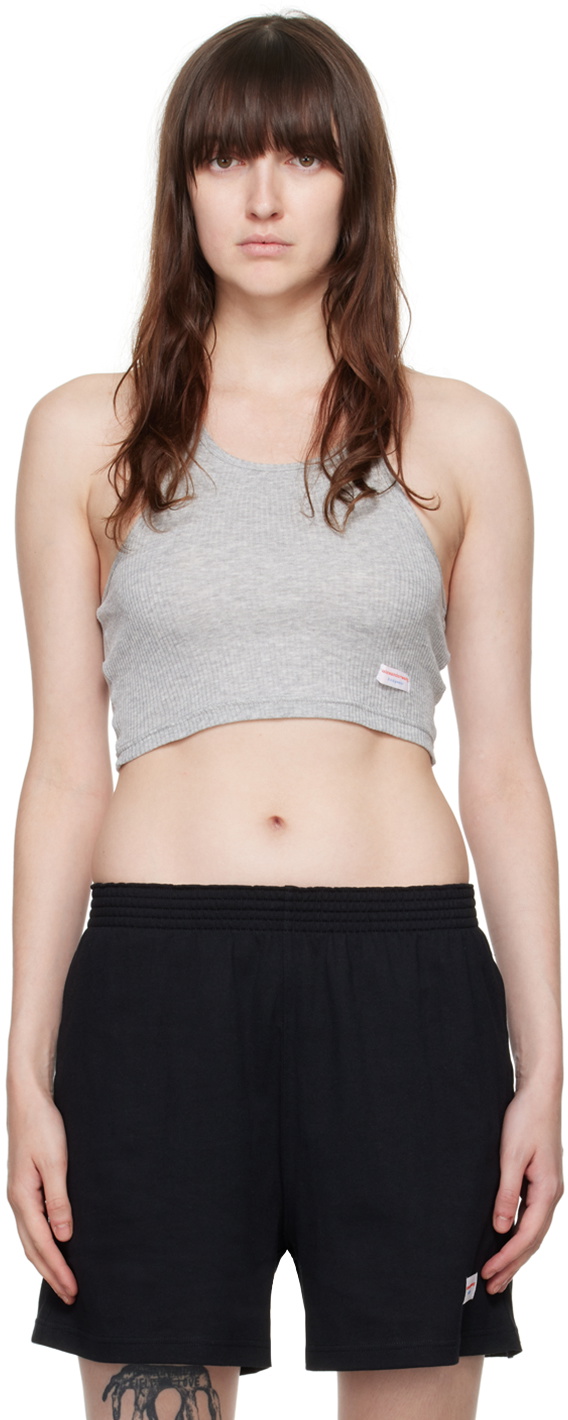 Alexander Wang SSENSE Exclusive Gray Cropped Classic Tank Top