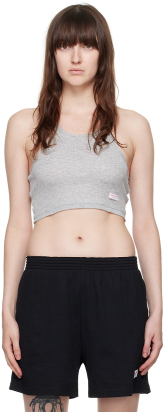 Photo: Alexander Wang SSENSE Exclusive Gray Cropped Classic Tank Top