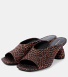 Dries Van Noten Jacquard canvas mules