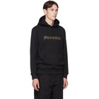 JW Anderson Black Embroidered Logo Hoodie