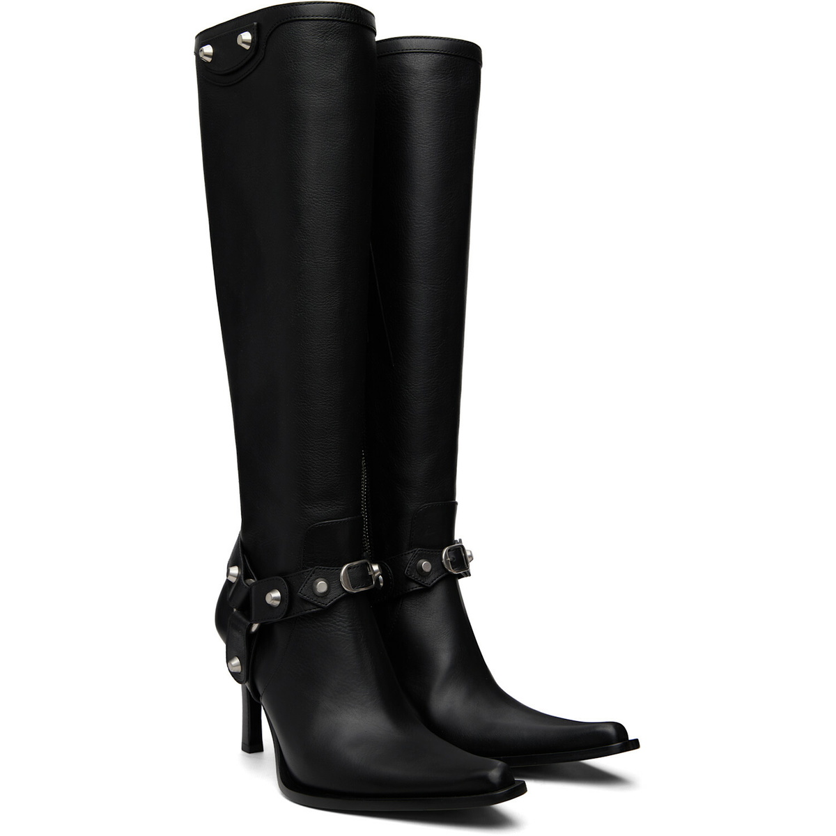 Balenciaga Black City Harness Tall Boots