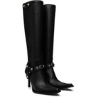 Balenciaga Black City Harness Tall Boots