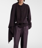 The Attico Scarf-detail wool and cashmere cardigan