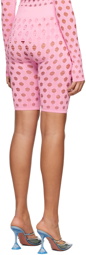 Maisie Wilen Pink Perforated Shorts