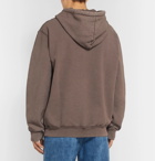 Maison Margiela - Distressed Loopback Cotton-Jersey Hoodie - Brown