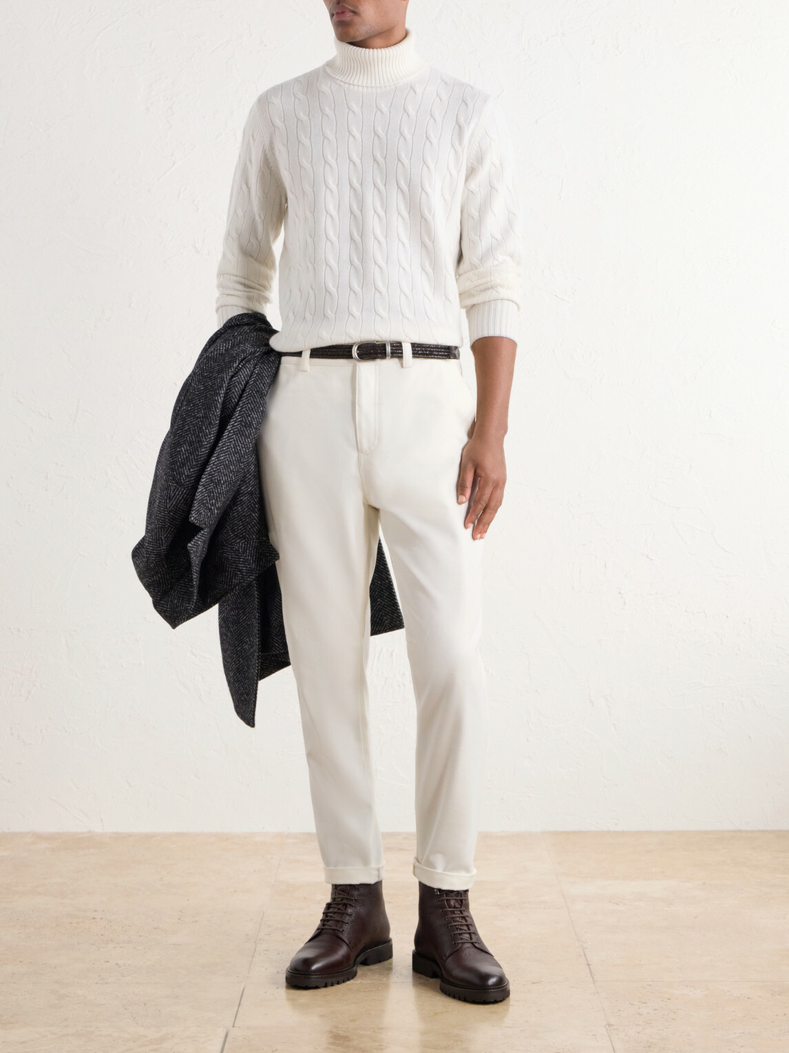 Brunello Cucinelli - Cable-Knit Cashmere Rollneck Sweater - Neutrals