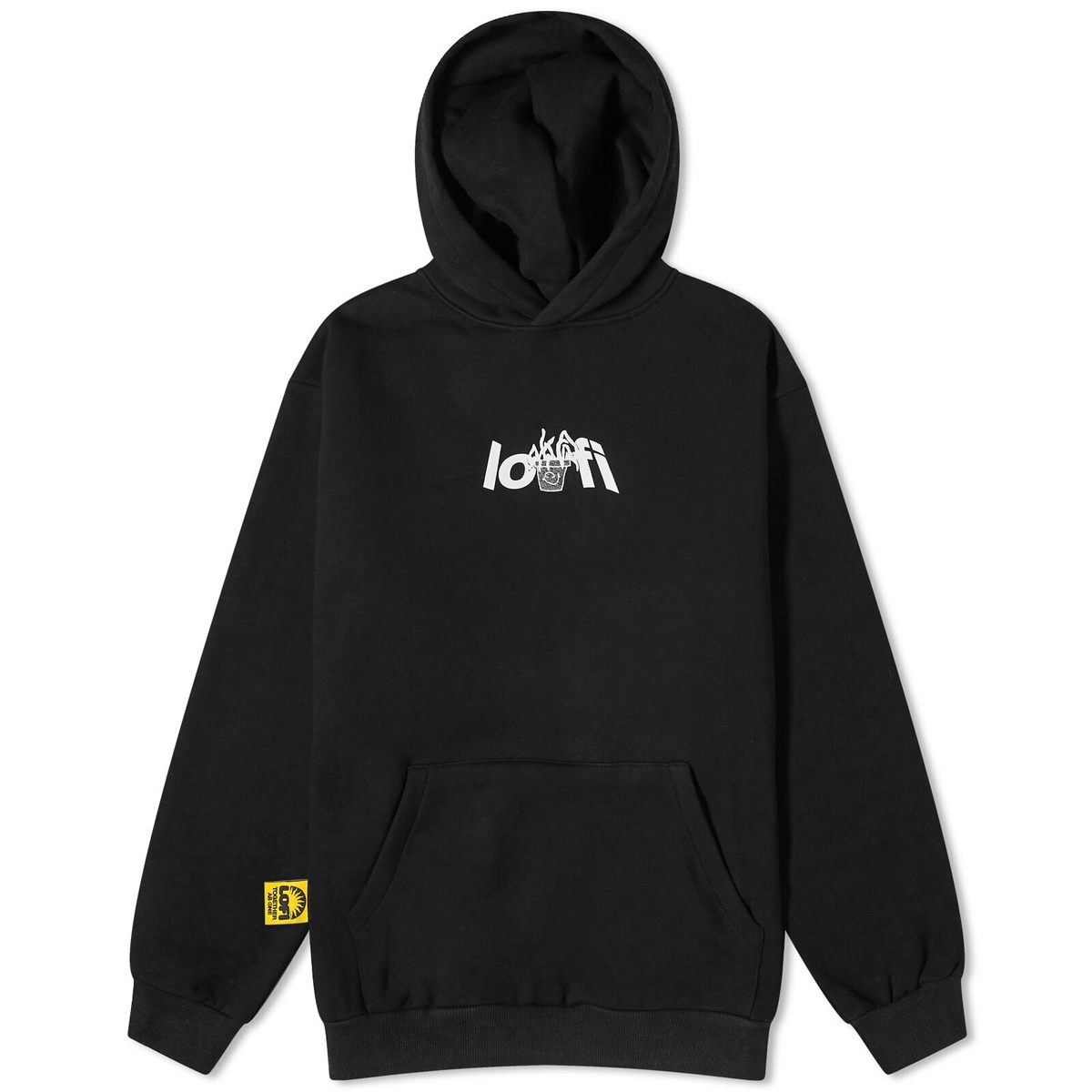 Lo-Fi Men's Gaze All Over Print Hoody in Cement Lo-Fi