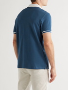 Club Monaco - Slim-Fit Contrast-Tipped Stretch Cotton-Piqué Polo Shirt - Gray