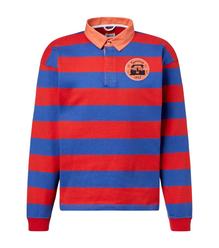 Photo: Bode Striped cotton polo shirt