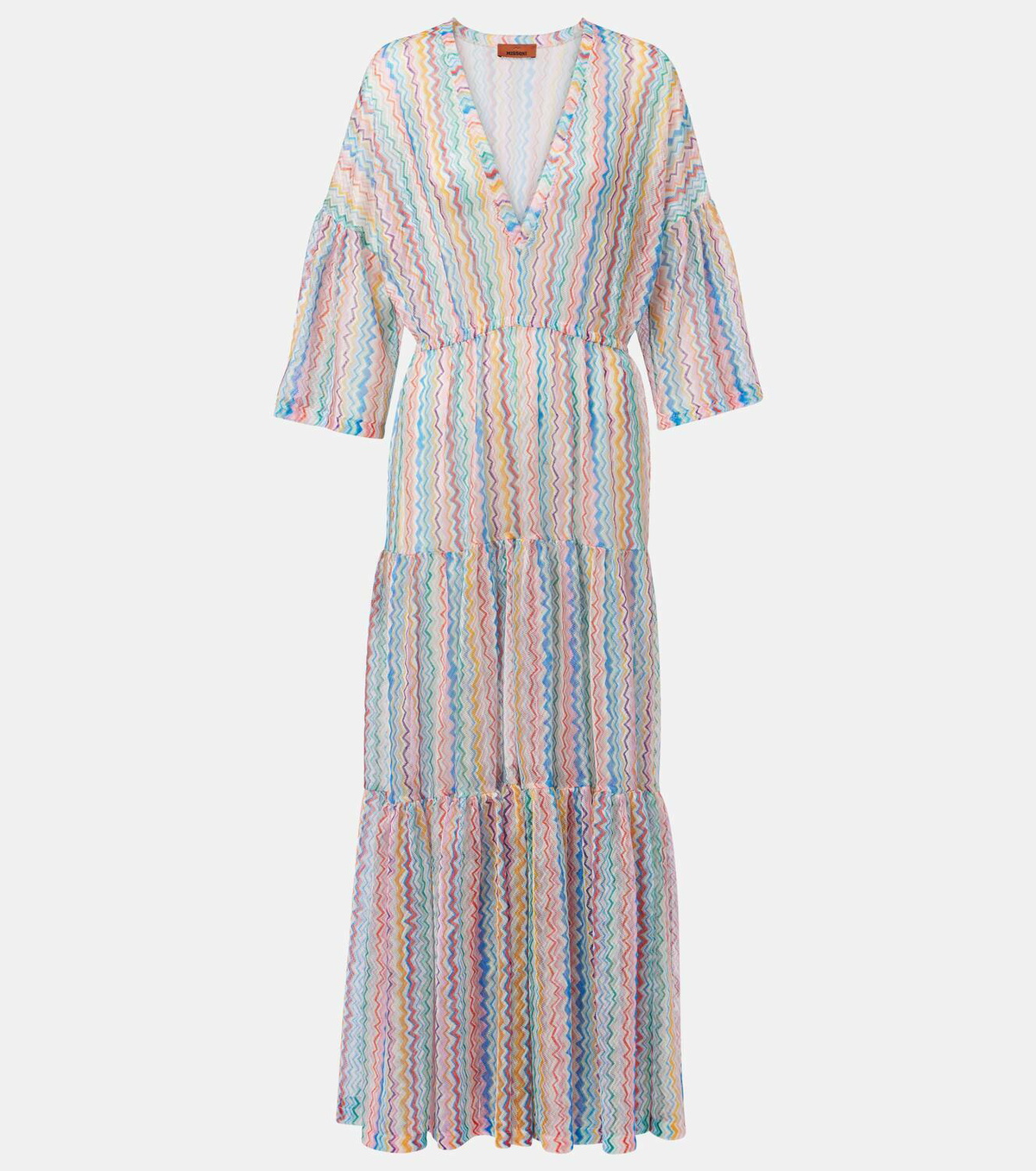 Missoni Zigzag tiered beach dress Missoni