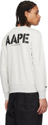 AAPE by A Bathing Ape Gray Embossed Sweatshirt