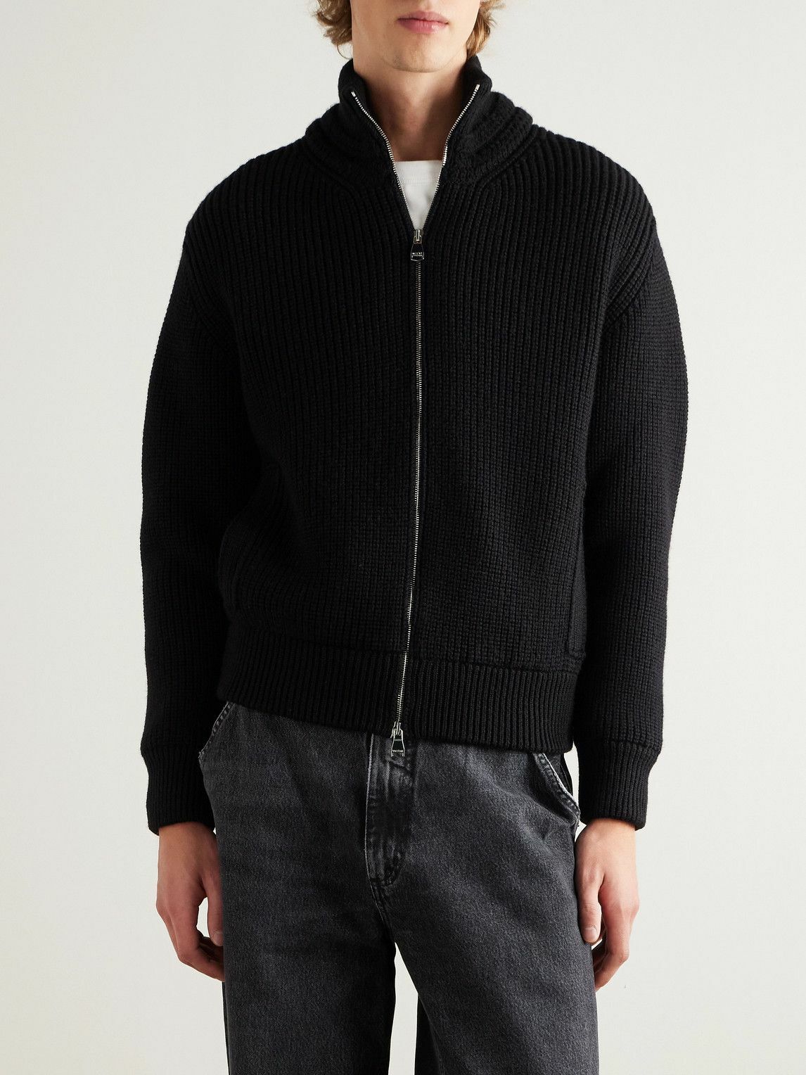 Valstar - Wool Zip-Up Sweater - Black