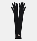 Moncler Logo virgin wool gloves