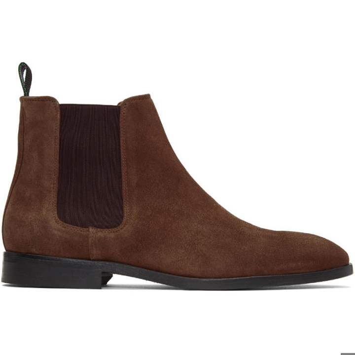 Photo: PS by Paul Smith Brown Suede Gerald Chelsea Boots
