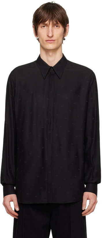 Photo: Dolce & Gabbana Black Martini-Fit Shirt