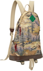 Gucci Beige & Brown The North Face Edition Watercolor Backpack