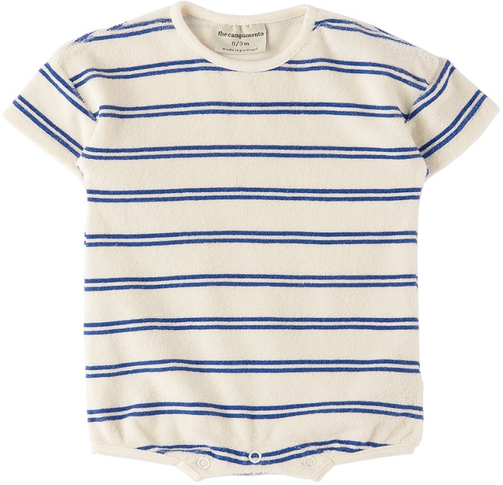 Photo: The Campamento Baby Off-White & Blue Stripes Bodysuit