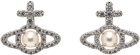 Vivienne Westwood Silver Olympia Pearl Earrings