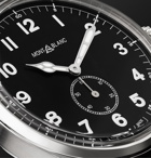 MONTBLANC - 1858 Automatic 44mm Stainless Steel and Leather Watch, Ref. No. 115073 - Black