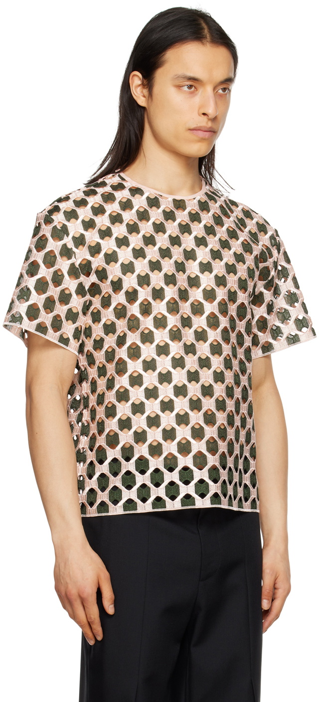 Steven Passaro Green & Pink Pattern T-Shirt