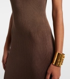 Saint Laurent Ribbed-knit maxi dress