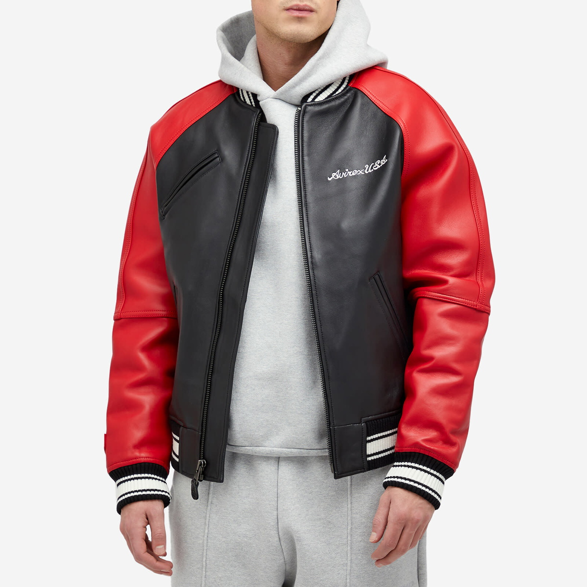 Avirex Men's Track 'N' Field Jacket in Black Avirex