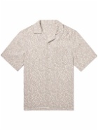 Agnona - Camp-Collar Printed Lyocell Shirt - Neutrals