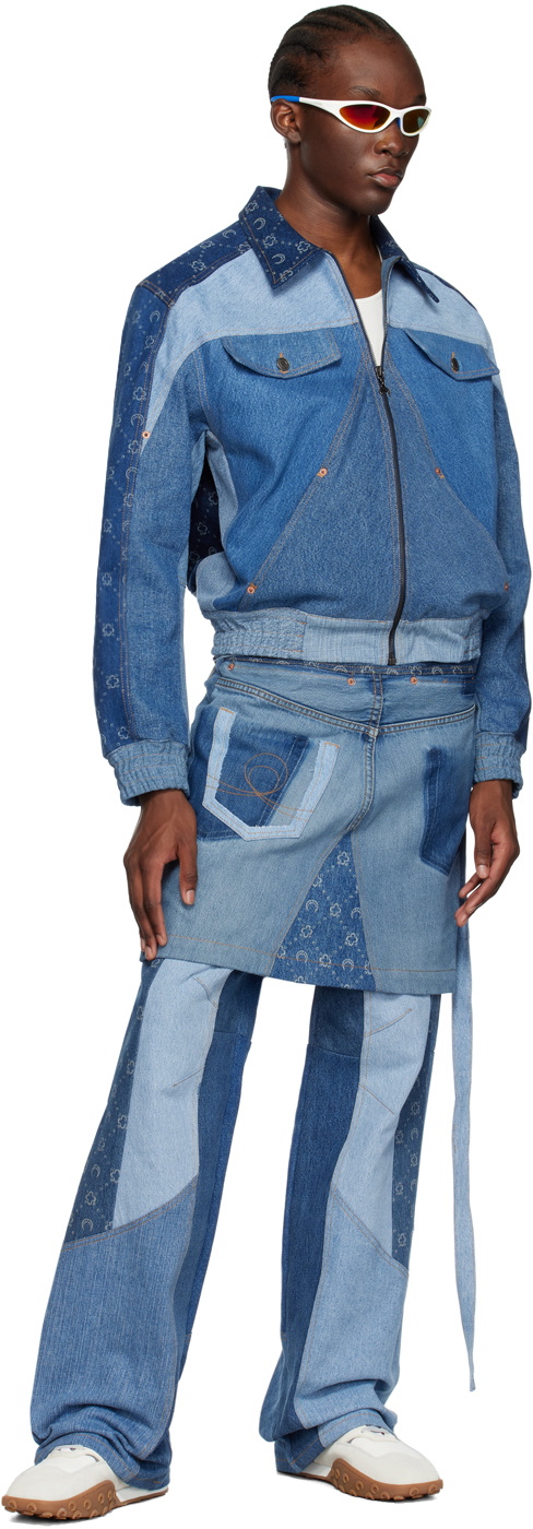 Marine Serre Blue Moonogram Denim Jacket