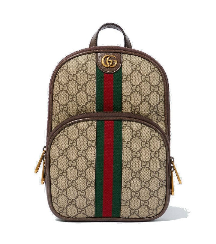 Photo: Gucci Ophidia GG leather-trimmed shoulder bag