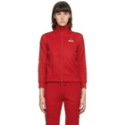 Gucci Red GG Cherries Zip-Up Sweater