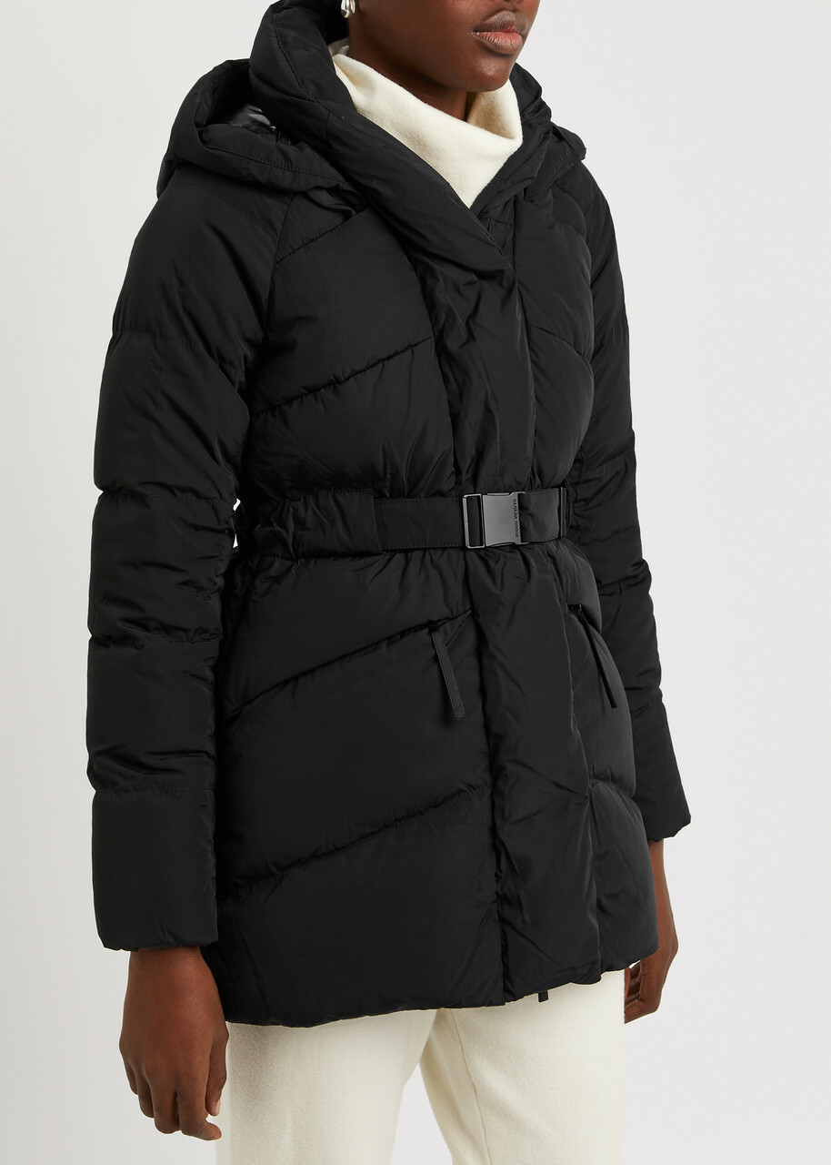 Canada Goose Marlow Belted Quilted Shell Coat Black