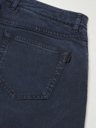 Purdey - Slim-Fit Straight-Leg Cotton-Blend Twill Trousers - Blue