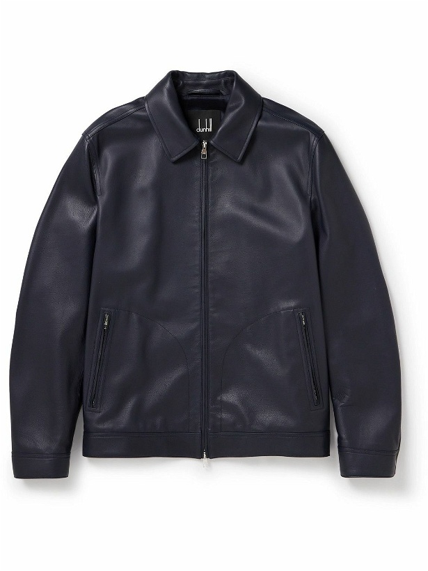 Photo: Dunhill - Leather Blouson Jacket - Blue