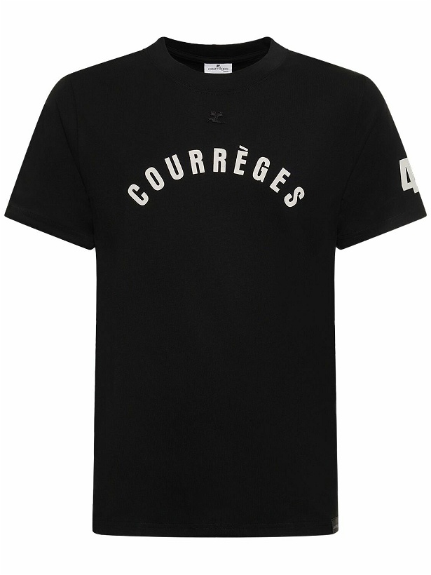Photo: COURREGES - Logo Print Cotton T-shirt