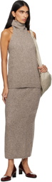 Lauren Manoogian Taupe Loft Pencil Midi Skirt