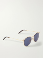 Dior Eyewear - DiorBlackSuit R8U Round-Frame Gold-Tone Mirrored Sunglasses