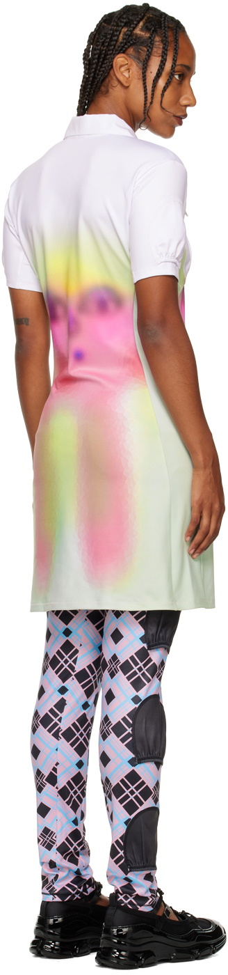 Chopova Lowena SSENSE Exclusive White 'Spray Paint Alien' Minidress