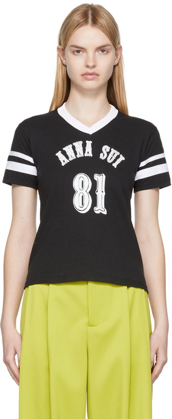 Photo: Anna Sui Black Football T-Shirt
