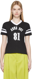 Anna Sui Black Football T-Shirt
