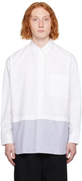 Comme des Garçons Homme White Paneled Shirt