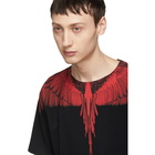 Marcelo Burlon County of Milan Black and Red Wing T-Shirt