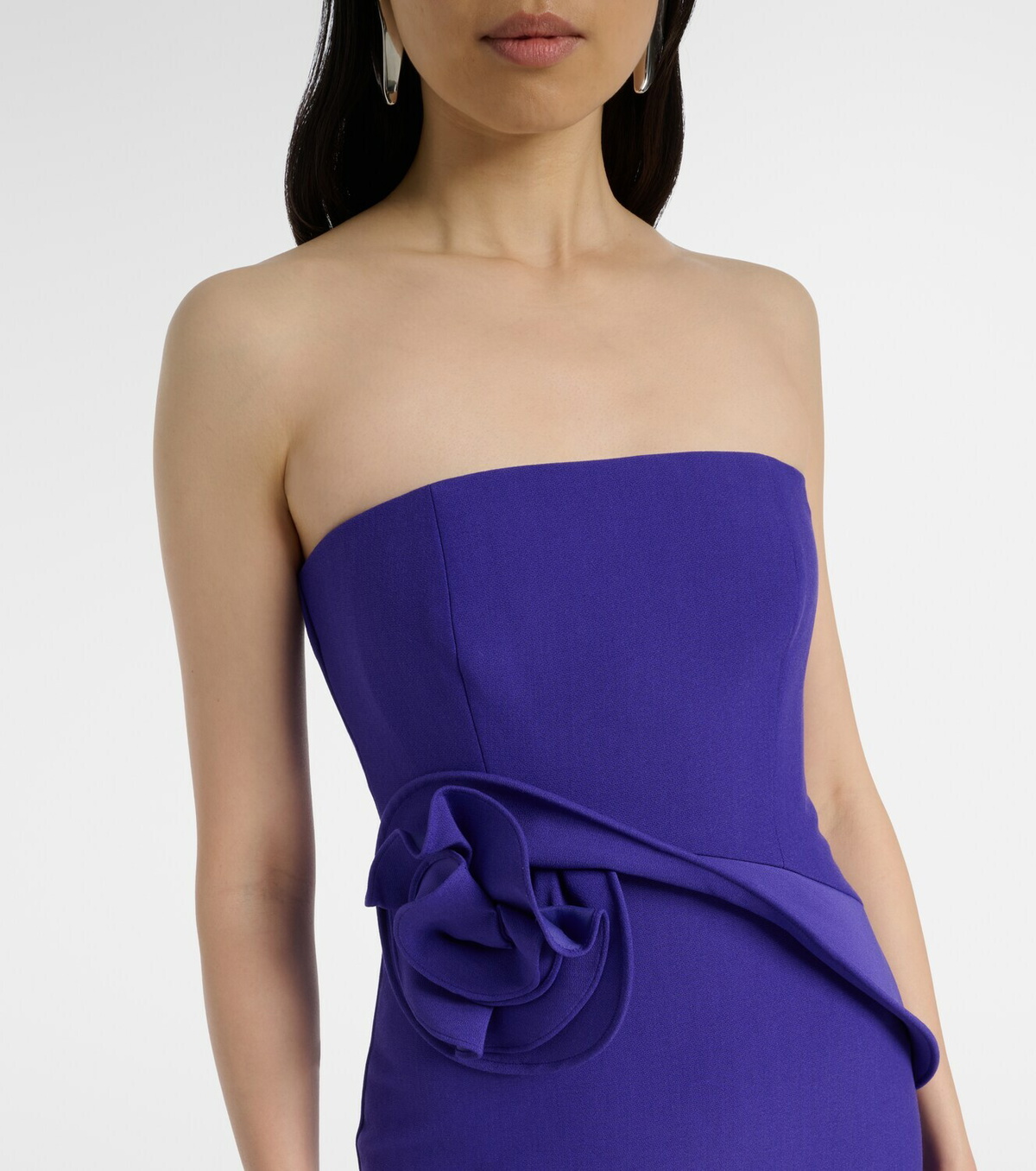 Roland Mouret Floral-appliqué gown