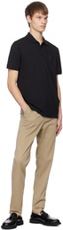 BOSS Beige Tapered-Fit Trousers