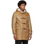 Schott Tan Noah NYC Edition Shearling Toggle Coat