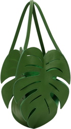 Staud Green Palm Leaf Bag