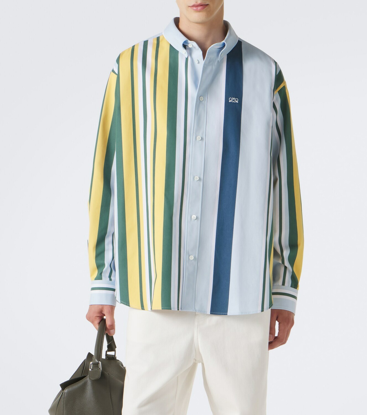 Loewe Double L striped cotton twill shirt